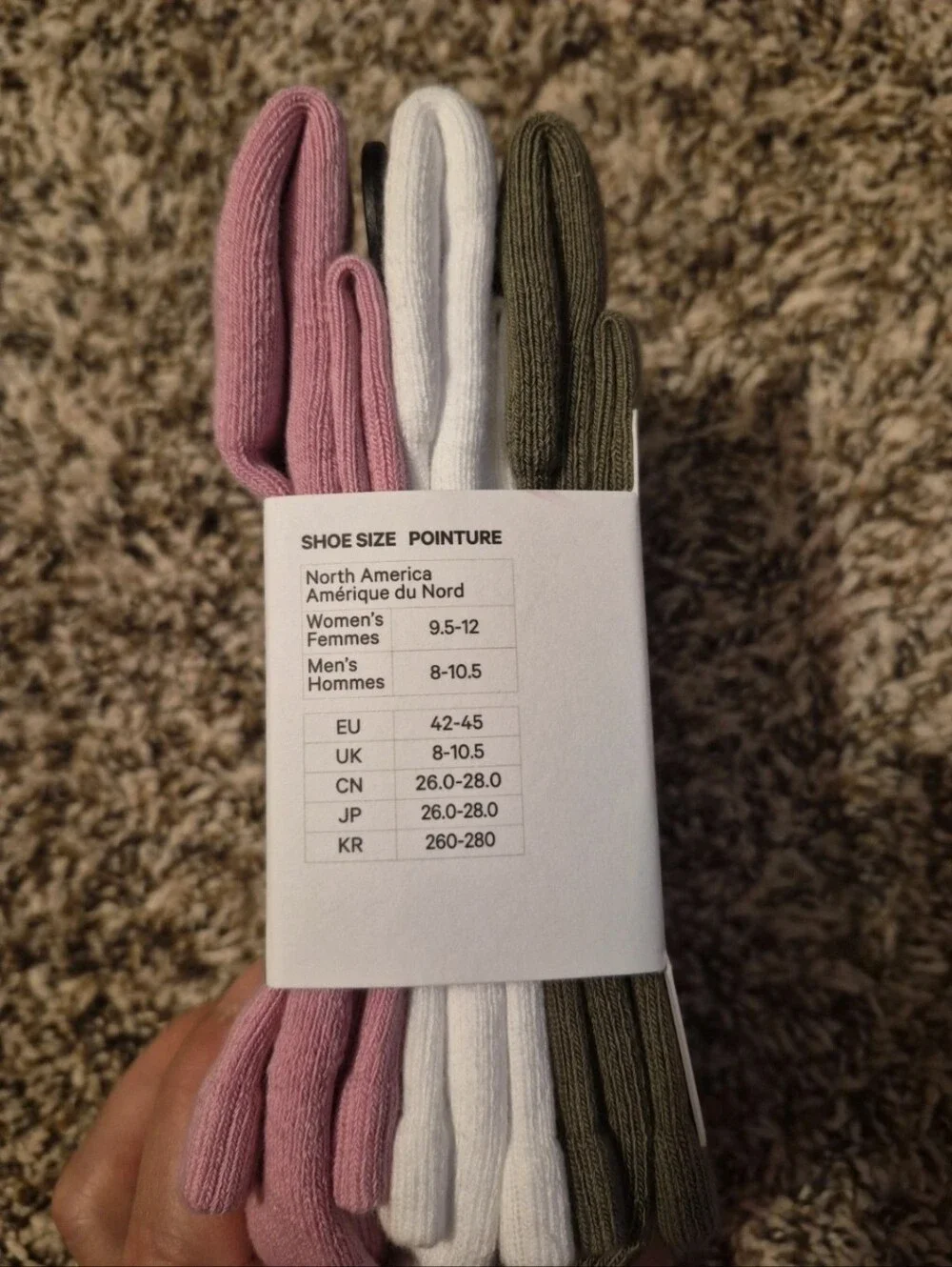 Lululemon Daily Essentials Socks 3 Pack Size L NWT